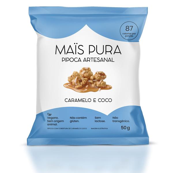 PIPOCA CARAMELO E COCO MAIS PURA 50 GR