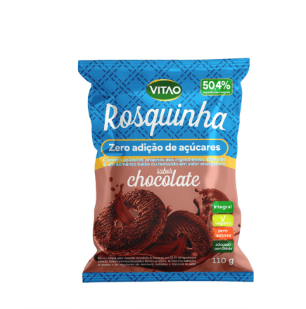 ROSQUINHA INTEGRAL ZERO DE CHOCOLATE VIT