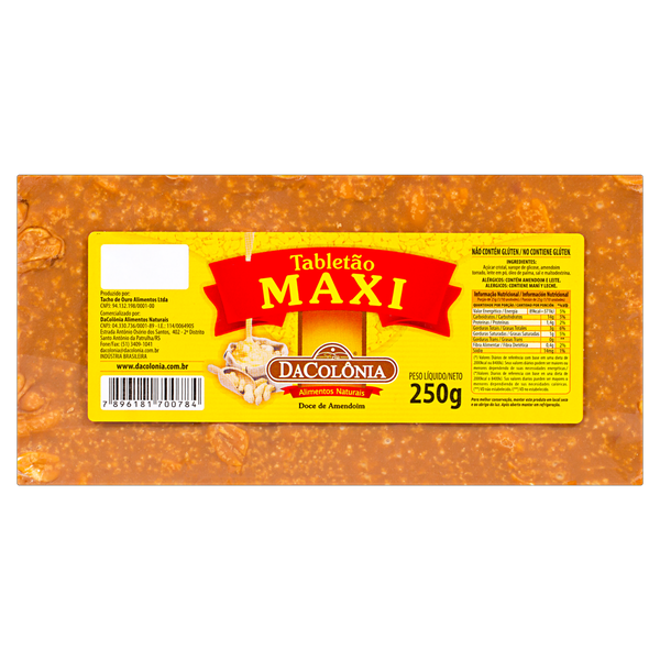 TABLETAO MAXI DA COLONIA 250GR