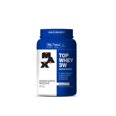 TOP WHEY 3W DE BAUNILHA MAX TITANIUM 900