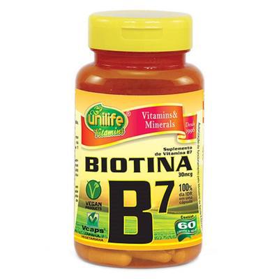 VITAMINA B7 BIOTINA UNILIFE 60CAPS