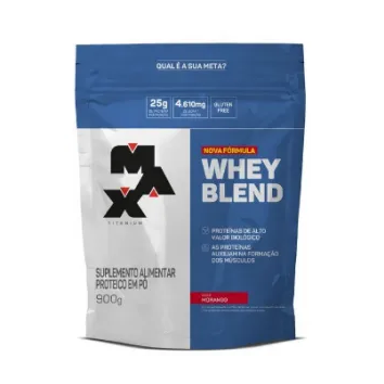 WHEY BLEND DE MORANGO REFIL MAX TITANIUM