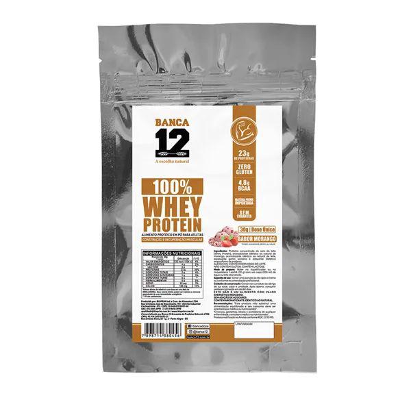 WHEY PROTEIN DOSE UNICA DE MORANGO BANCA
