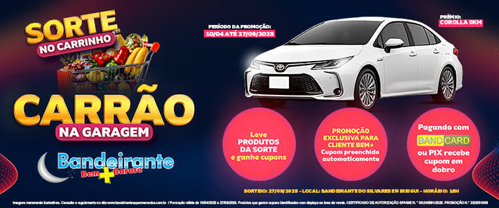 Sorte no Carrinho Carrão na Garagem