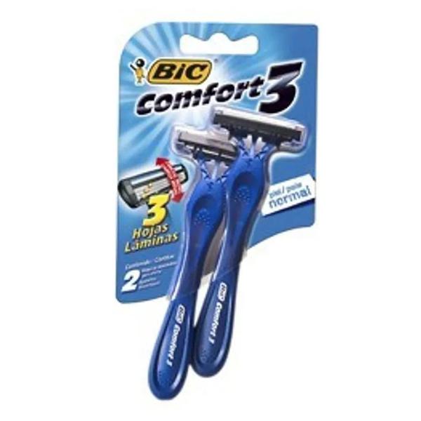 APARELHO DE BARBEAR BIC COMFORT3 PELE NORMAL C/2 UN