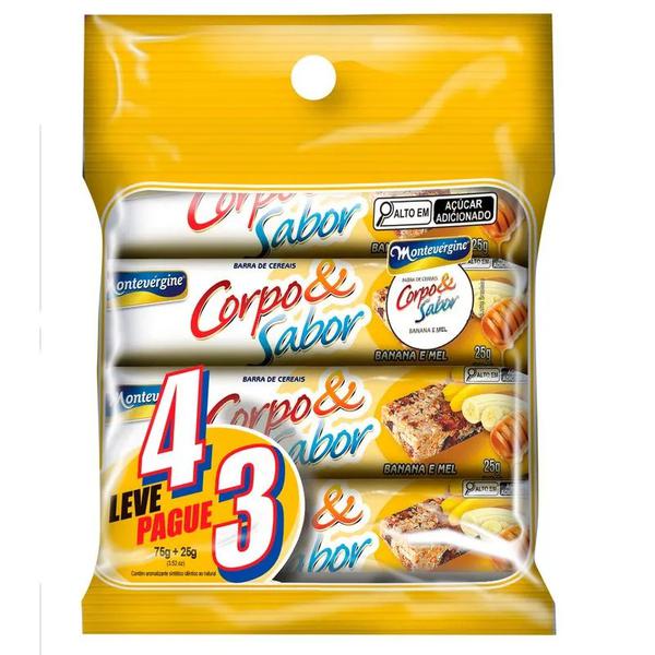 BARRA CEREAL CORPO E SABOR BANANA LV4 PG3