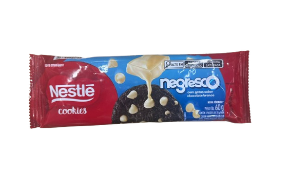 BISCOITO NESTLÉ NEGRESCO COOKIES GOTAS SABOR CHOCOLATE BRANCO 60G.