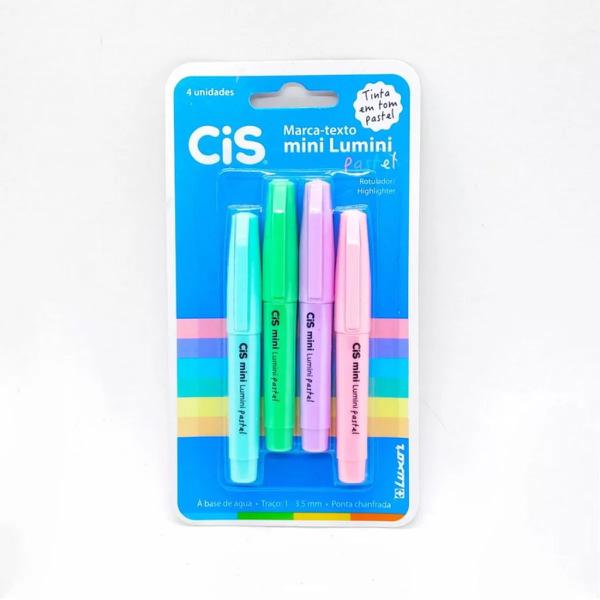 Caneta Marca Texto Cis Lumini Verde - Caixa Com 12 Unidades