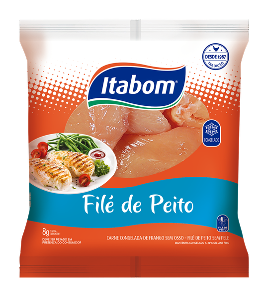 CARNE AVE FILÉ DE PEITO DE FRANGO ITABOM CONGELADO PACOTE KG