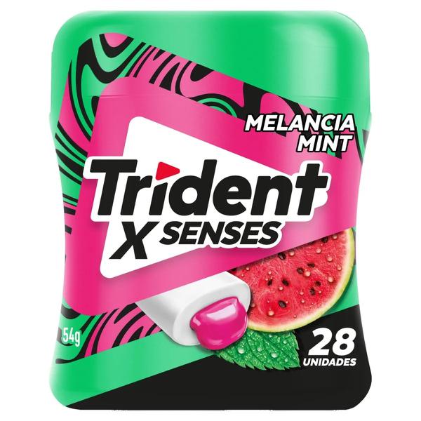 CHICLETE TRIDENT X SENSES POTE MELANCIA MENTA 54G