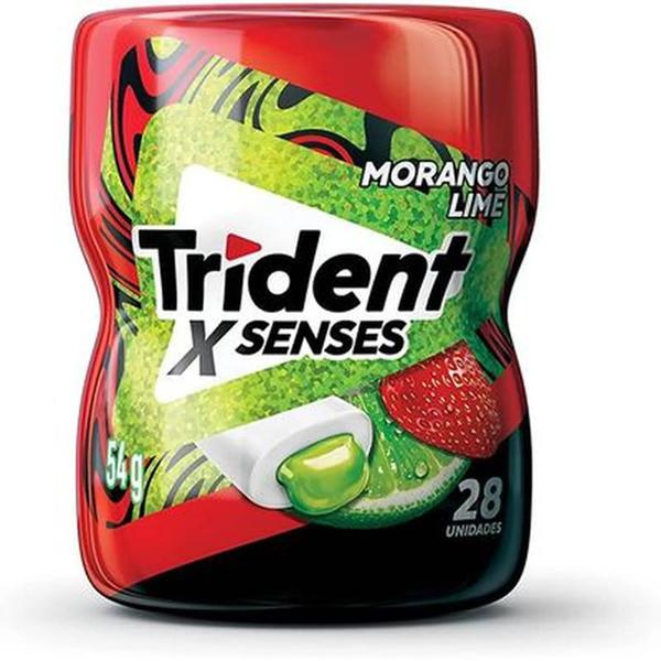 CHICLETE TRIDENT X SENSES POTE MORANGO LIMÃO 54G