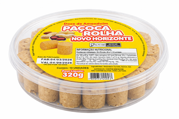 DOCE NOVO HORIZONTE PAÇOCA ROLHA 320G