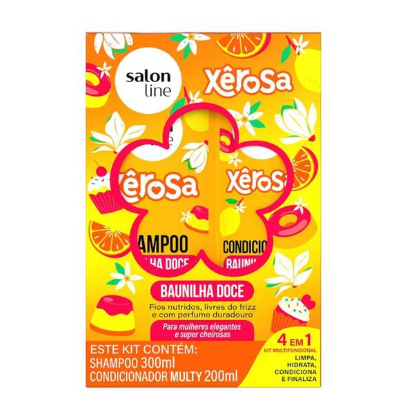 KIT SALON LINE SH300ML+COND200ML BAUNILHA DOCE