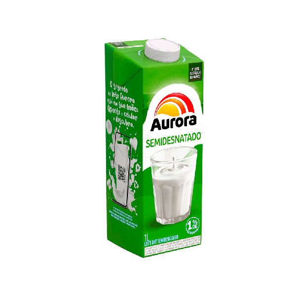 LEITE LV AURORA SEMIDESNATADO C/ TAMPA 1L