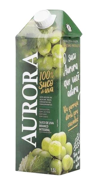SUCO INTEGRAL AURORA UVA BRANCA TP 1,5L
