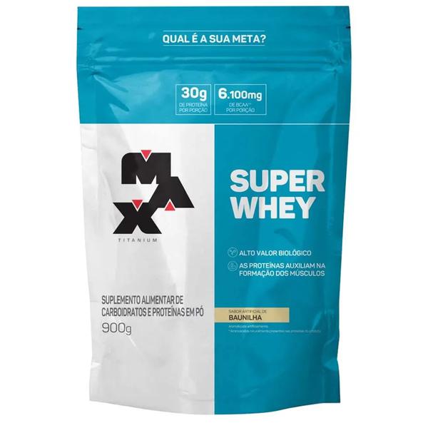 SUPLEMENTO SUPER WHEY MAXTITANIUM BAUNILH RF 900G