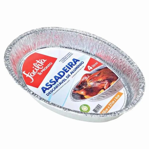 Assadeira Aluminio Facilita 4lt