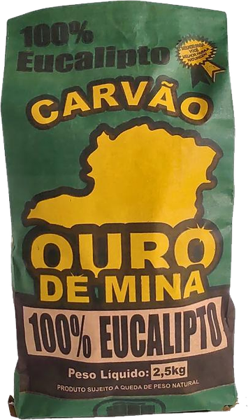 Carvao Ouro De Minas 100% Eucalipto 2,5 Kg