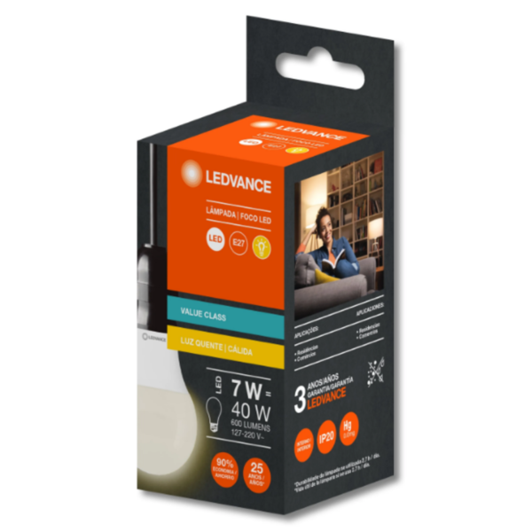 Lamp Led Ledvance 3000k 7w Amar  Bivol
