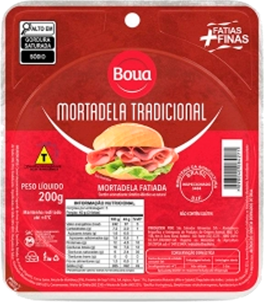 Mortadela Boua Resf Trad Fatiada 200g