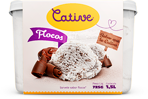 Sorvete Cative Flocos 1,5l