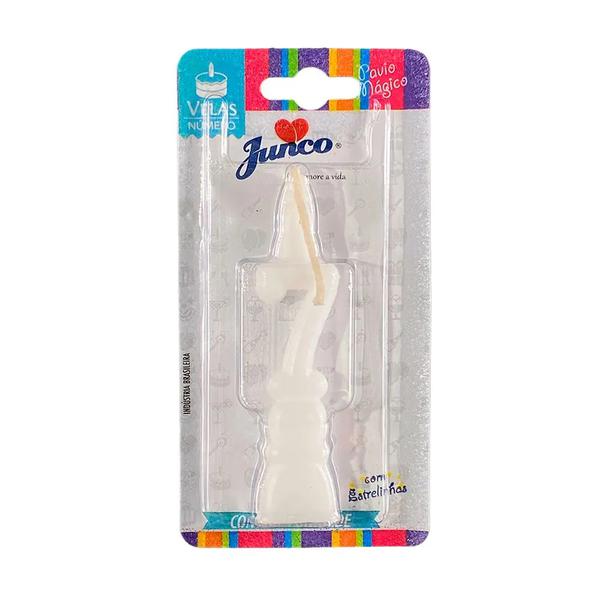 Vela Aniv Junco Branca N07