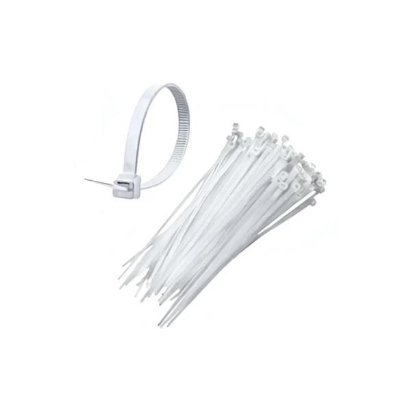 ABRACADEIRA DE NYLON 100PCS BRANCA 3.6X370MM 