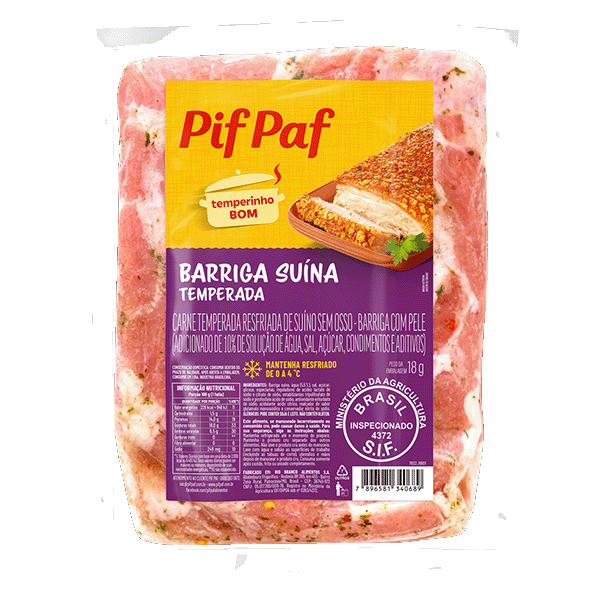 BARRIGA SUINA TEMP PIF PAF KG  kg