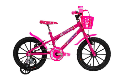 BICICLETA ARO 16 MTB FEM FADINHA AZ BB/PINK BUBA