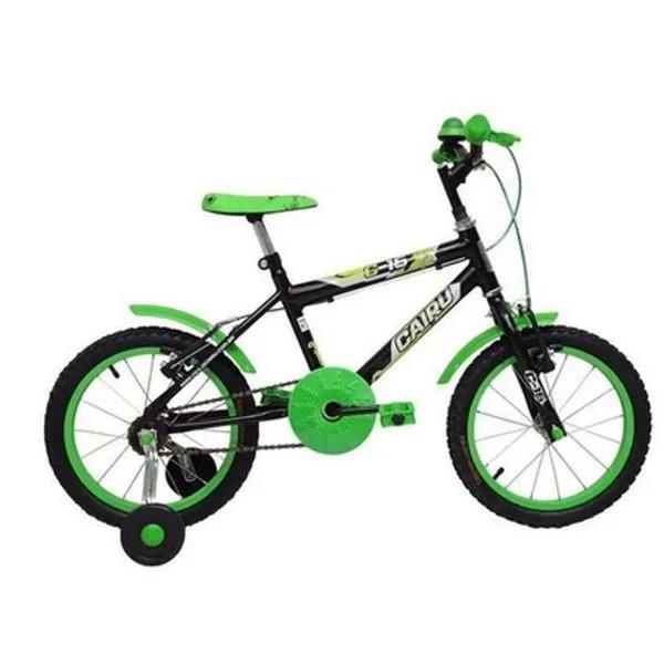 BICICLETA ARO 16 MTB MASC RACER KIDS PTO/VERD  BUBA