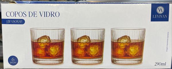 CONJUNTO DE COPOS DE VIDRO 6 PCS  LEVIVAN 