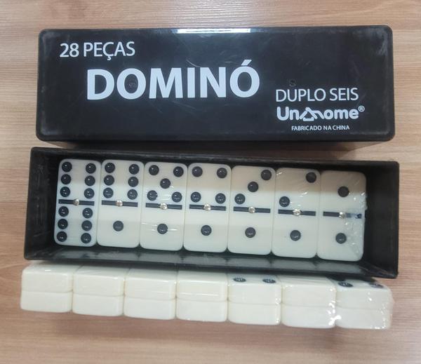 JG DOMINO PONTOS PRETOS MDF PEDRA 8,0MM 28PCS UNI GIFT