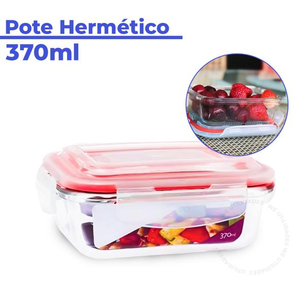 POTE RETANGULAR HERM 370ML