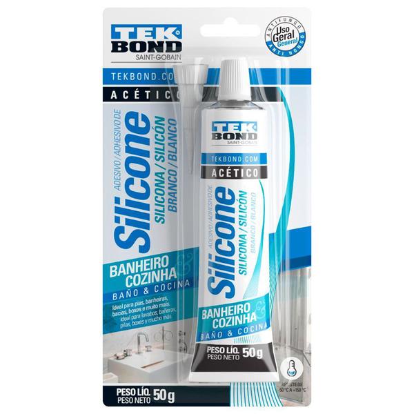 ADESIVO SILICONE TEKBOND BRANCO 50G
