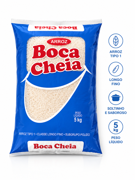 ARROZ BOCA CHEIA TIPO 1 PCT 5KG