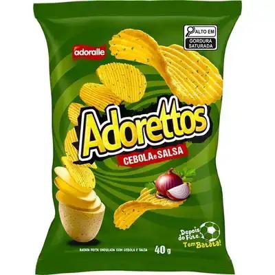 BATATA FRITA ADORETTOS OND 40G CEBOLA/SA