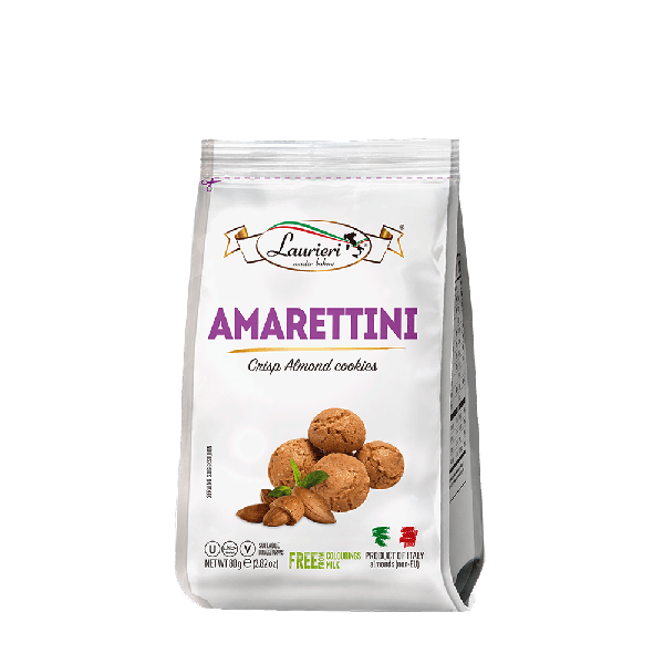 BISC. LAURIERI AMARETTINI 80G AMENDOAS