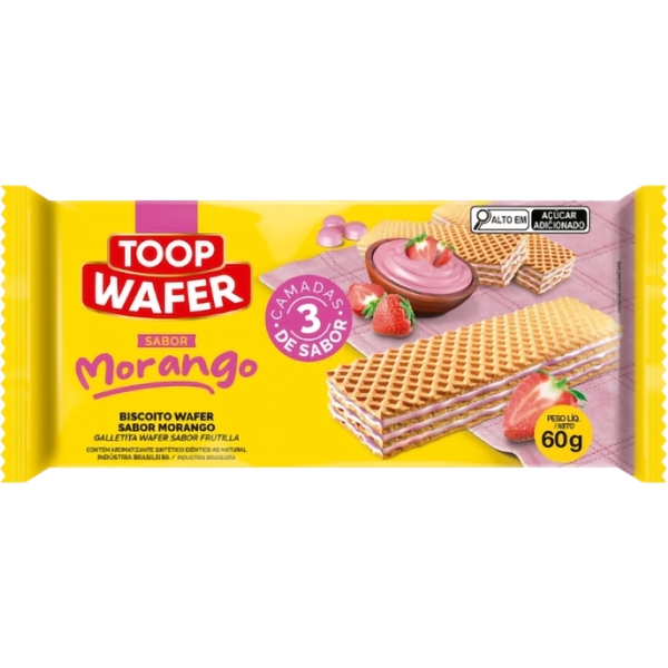 BISC TOP WAFER Z ACUCAR 78G MORANGO