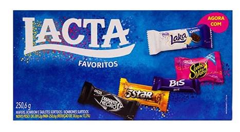 BOMBOM LACTA FAVORITOS CX 250G