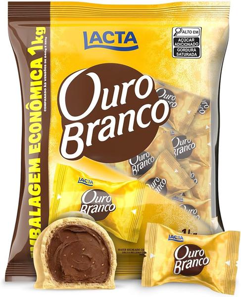 BOMBOM LACTA OURO BRANCO 1KG