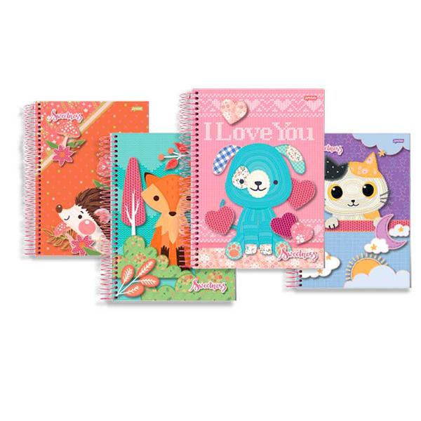 CADERNO JANDAIA ESPIRAL 10M 160FLS SWEET