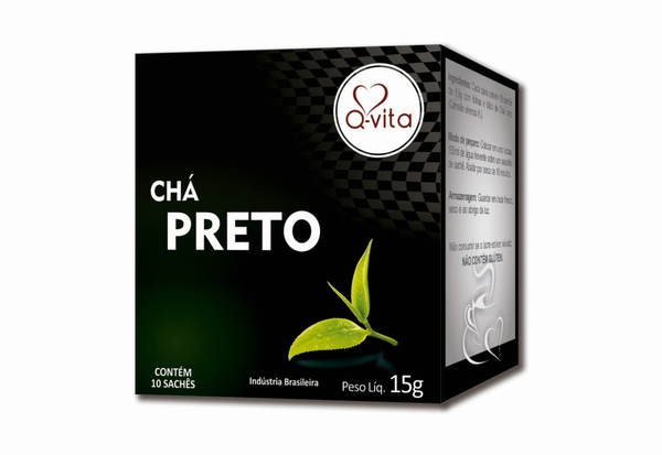 CHA Q VITA CHA PRETO CX 15G
