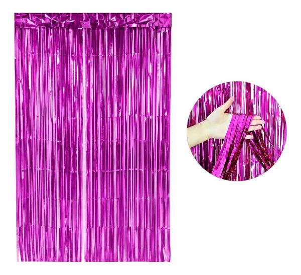 CORTINA FITA METALIZADA 1X2M PINK