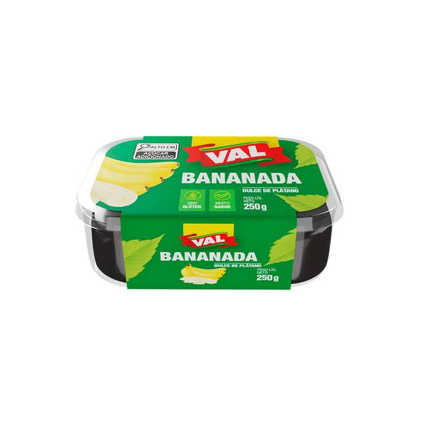 DOCE VAL BARQUETA 250G BANANADA