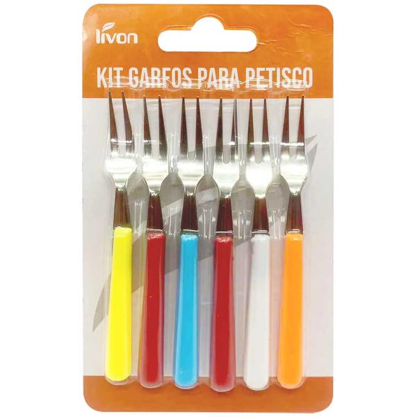 GARFO P/ FRUTA LIVON SORTIDO 6PC REF 613