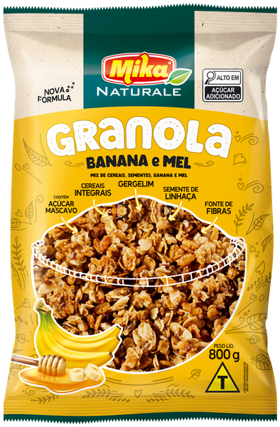 GRANOLA MIKA BANANA E MEL 800G
