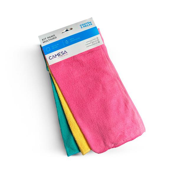 KIT PANO MULTIUSO MICROFIBRA  3 PECAS 30