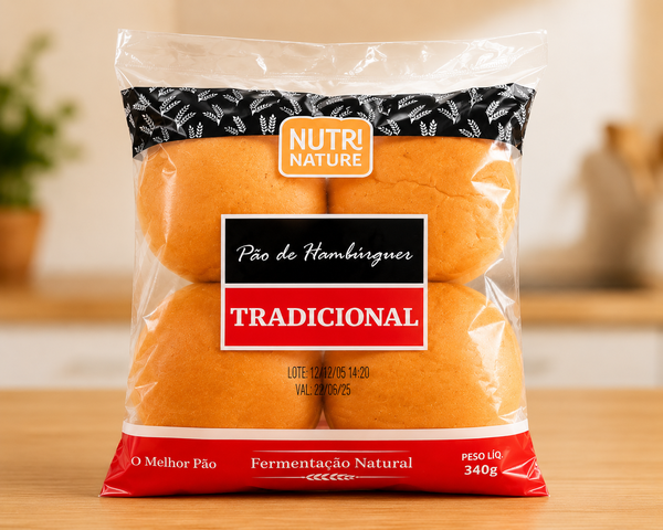 PAO HAMBURGUER NUTRINATURE 340G TRADICIONAL