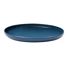 PRATO PORCELANA RASO GLOSSY 26CM AZUL