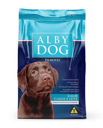 RACAO ALBY DOG FILHOTE CARNE/LEITE 1KG